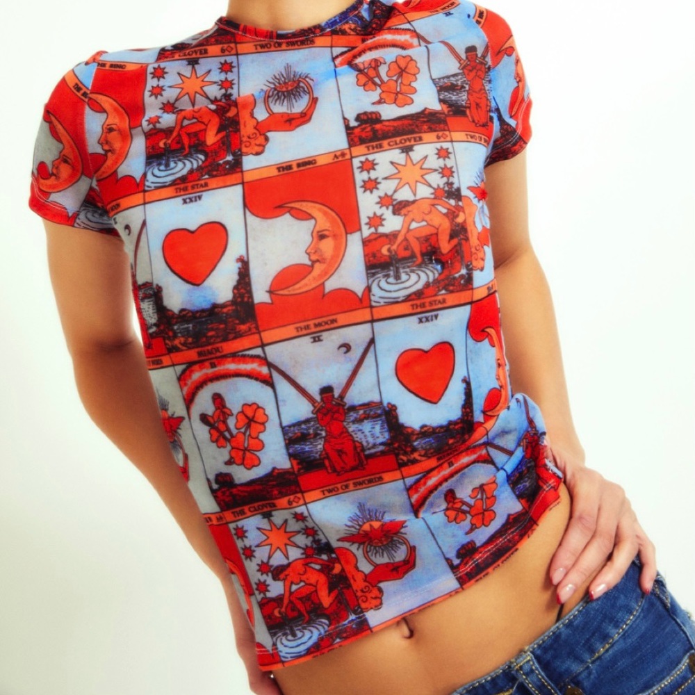 Miaou Spring 2021 Tarot Print Mini Tee *NWT*RARE*